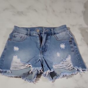 Distressed Denim Women Shorts